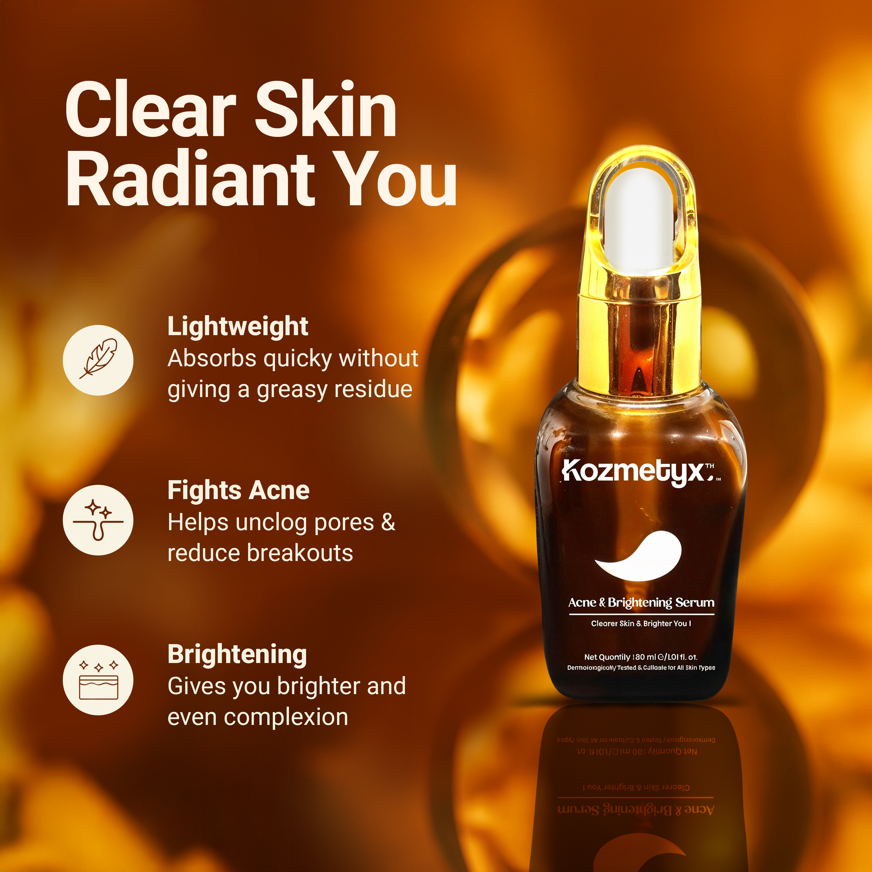 Polish & Perfect Combo : Exfoliating Enzyme Scrub + Acne & Brightening Serum