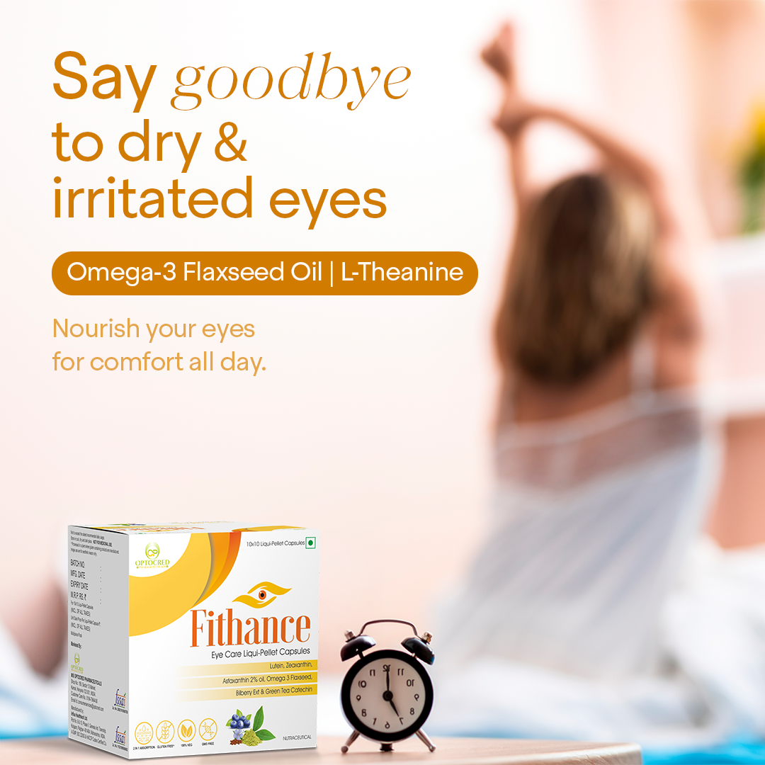 Fithance Eye Health Capsule with Lutein & Zeaxanthin (Liquiflux Technology) Supports Healthy Vision, Reduces Digital Strain & Fatigue From High Screen Time - 60 capsules
