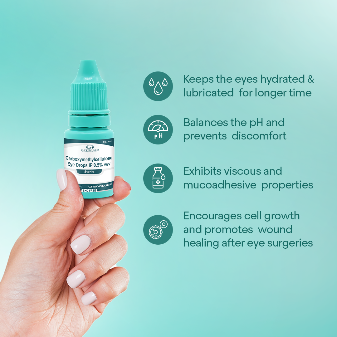 Credolube Lubricating Eye Drops (Pack of 5 Eye Drops bottles): Comfort, Soothe, and Moisturize - For Dry Eyes, Redness, Digital Eye Strain, Tired Eyes, Regular Use