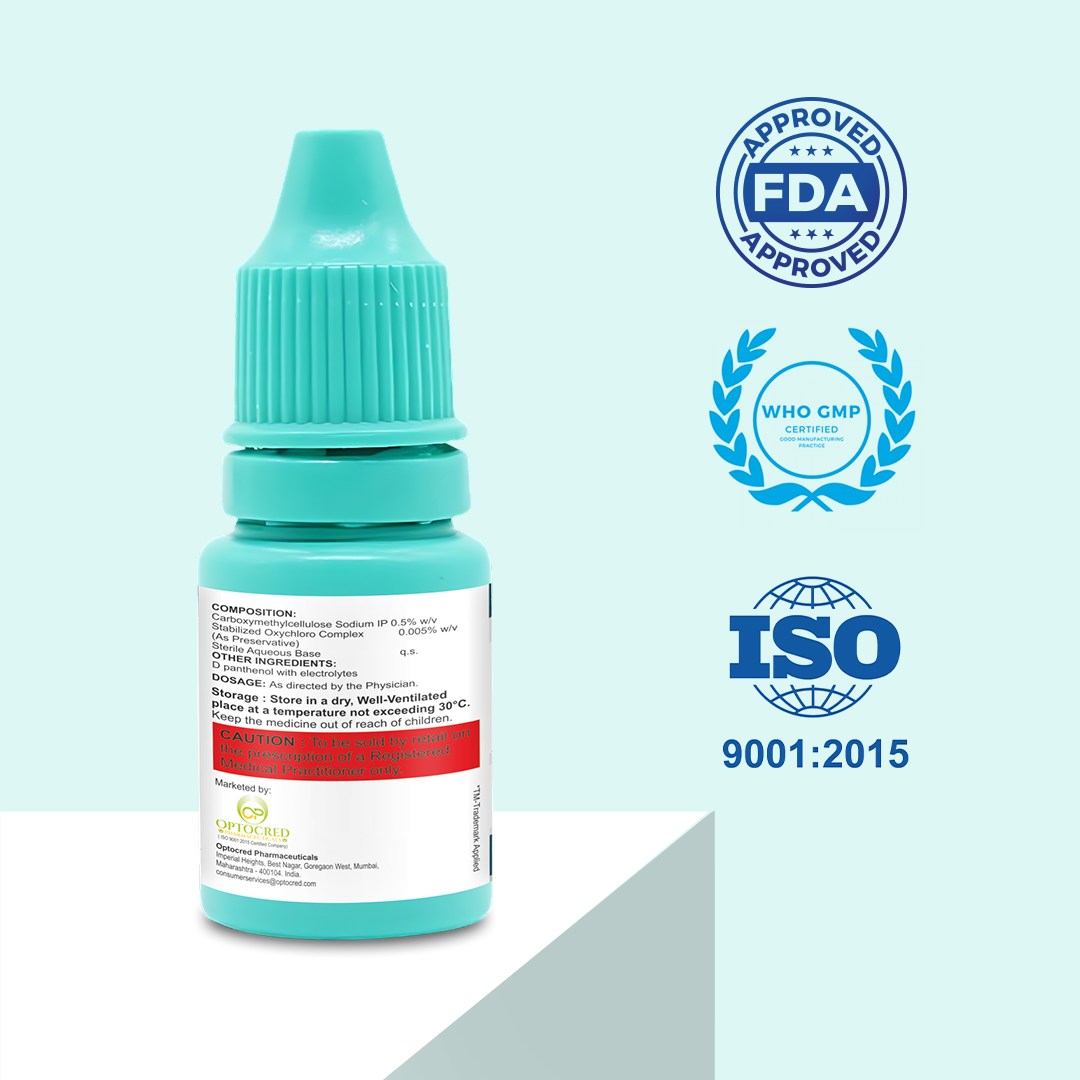 Credolube Lubricating Eye Drops (Pack of 5 Eye Drops bottles): Comfort, Soothe, and Moisturize - For Dry Eyes, Redness, Digital Eye Strain, Tired Eyes, Regular Use