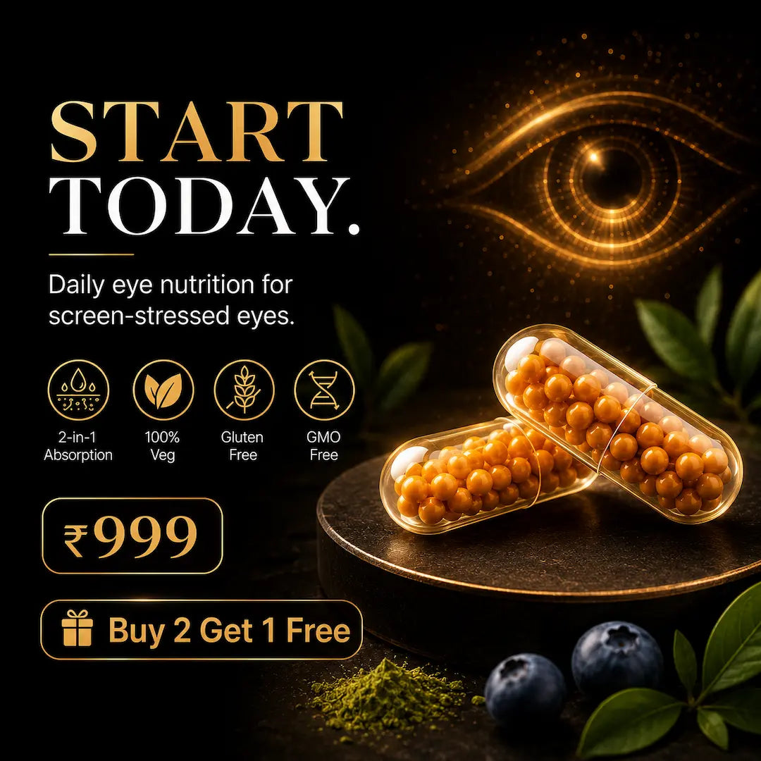 Fithance Daily Eye Health Capsules – Dryness, Redness, Screen Strain, Blurry vision, Tiredness, Retinal Support | 60 Capsules | Vegan | Advanced Liqui-Pellet Capsules