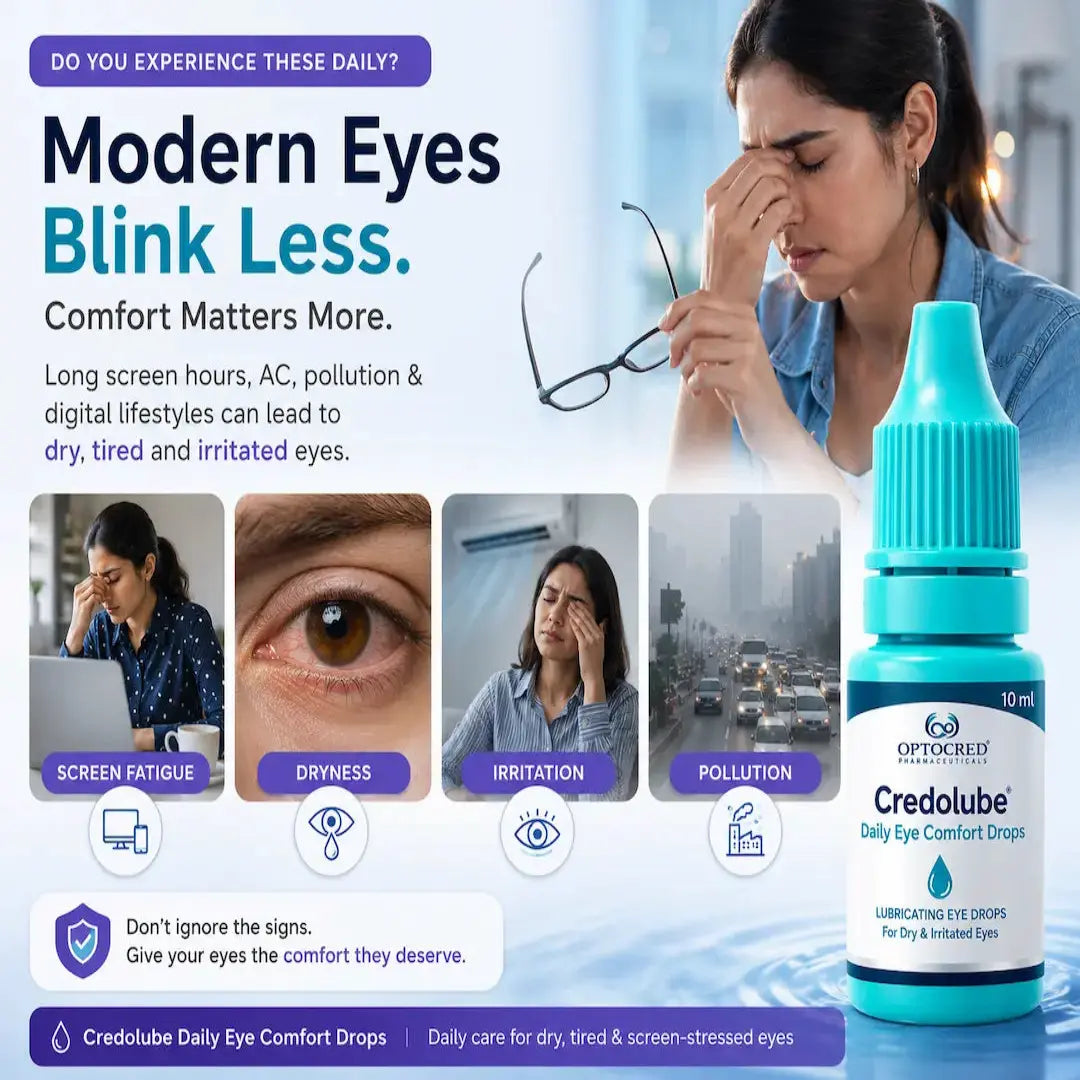 Credolube Daily Eye Comfort Drops for Dry & Screen-Tired Eyes - Pack of 5 bottles