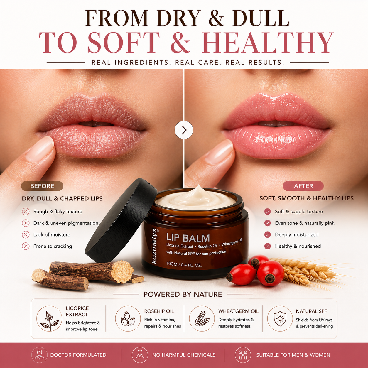 Lip Repair Balm For Pigmentation, Dryness & Cracked Lips