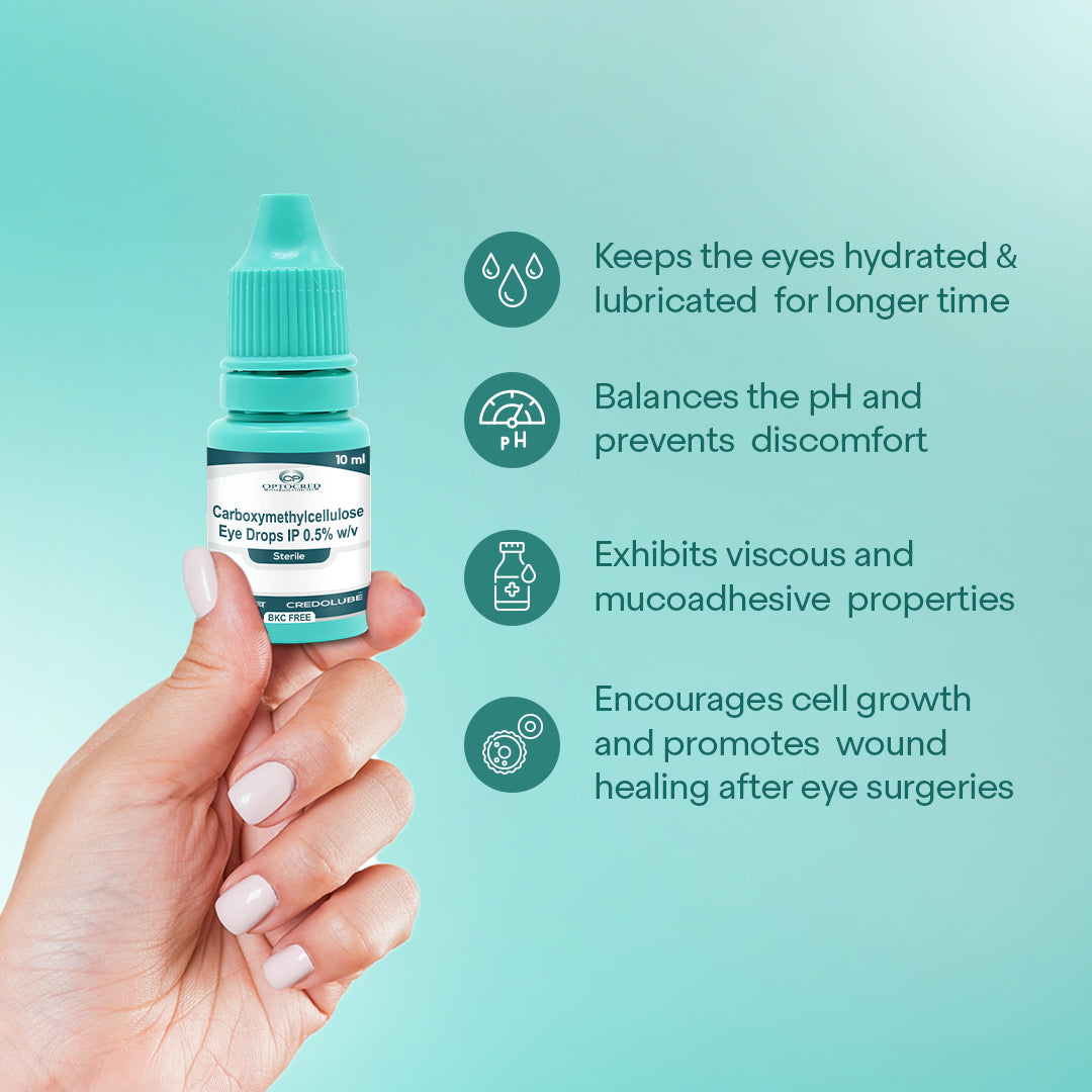 Credolube Triple Action Eye drops - Pack of 5 bottles