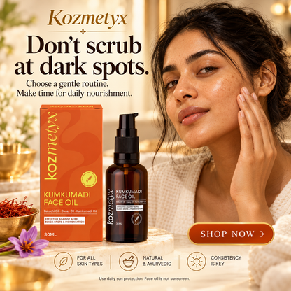 Kumkumadi Oil for Pigmentation &amp; Uneven Tone | Made with Traditional Taila Paka Vidhi
