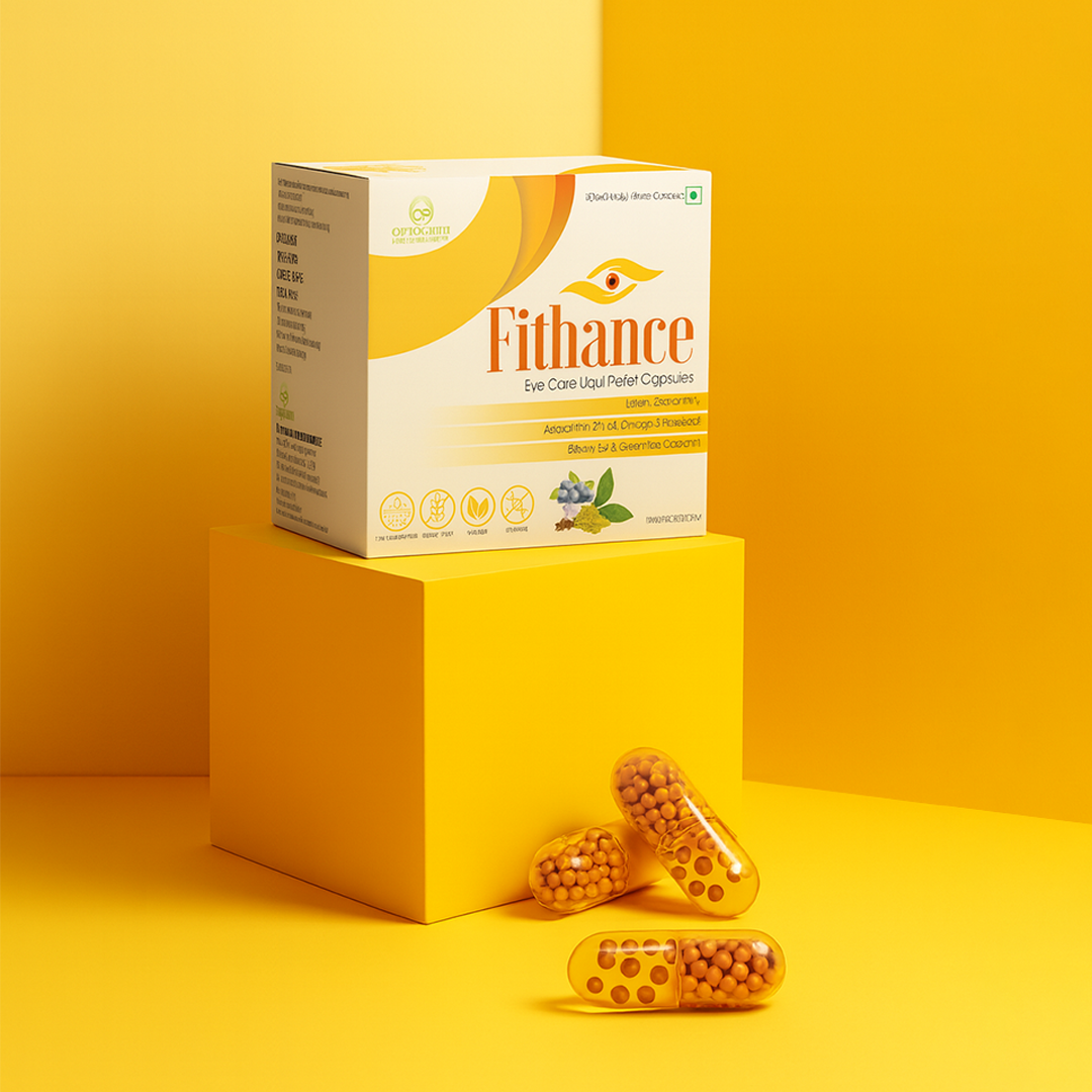 Fithance Eye Health Capsule with Lutein &amp; Zeaxanthin (Liquiflux Technology) Supports Healthy Vision, Reduces Digital Strain &amp; Fatigue From High Screen Time - 60 capsules