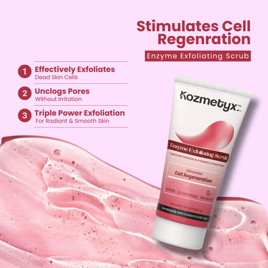 Enzyme Exfoliating Scrub- “Triple Power Exfoliation for Radiant, Smooth Skin” - 100 ML