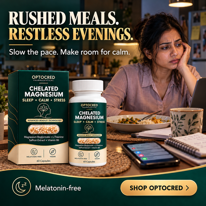 Chelated Magnesium Glycinate Complex with Saffron &amp; L-Theanine | 60 Vegan Capsules
