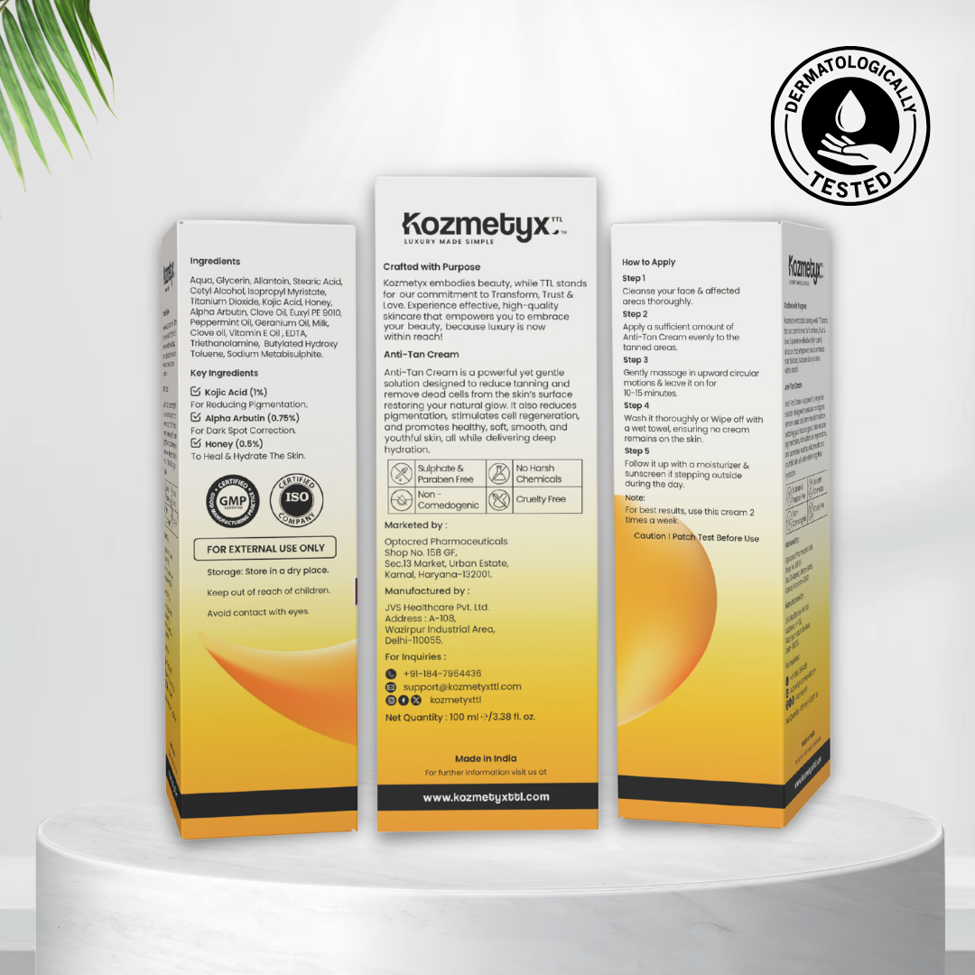 Glow Restoring Combo : Anti-Tan Cream &amp; Kumkumadi Oil