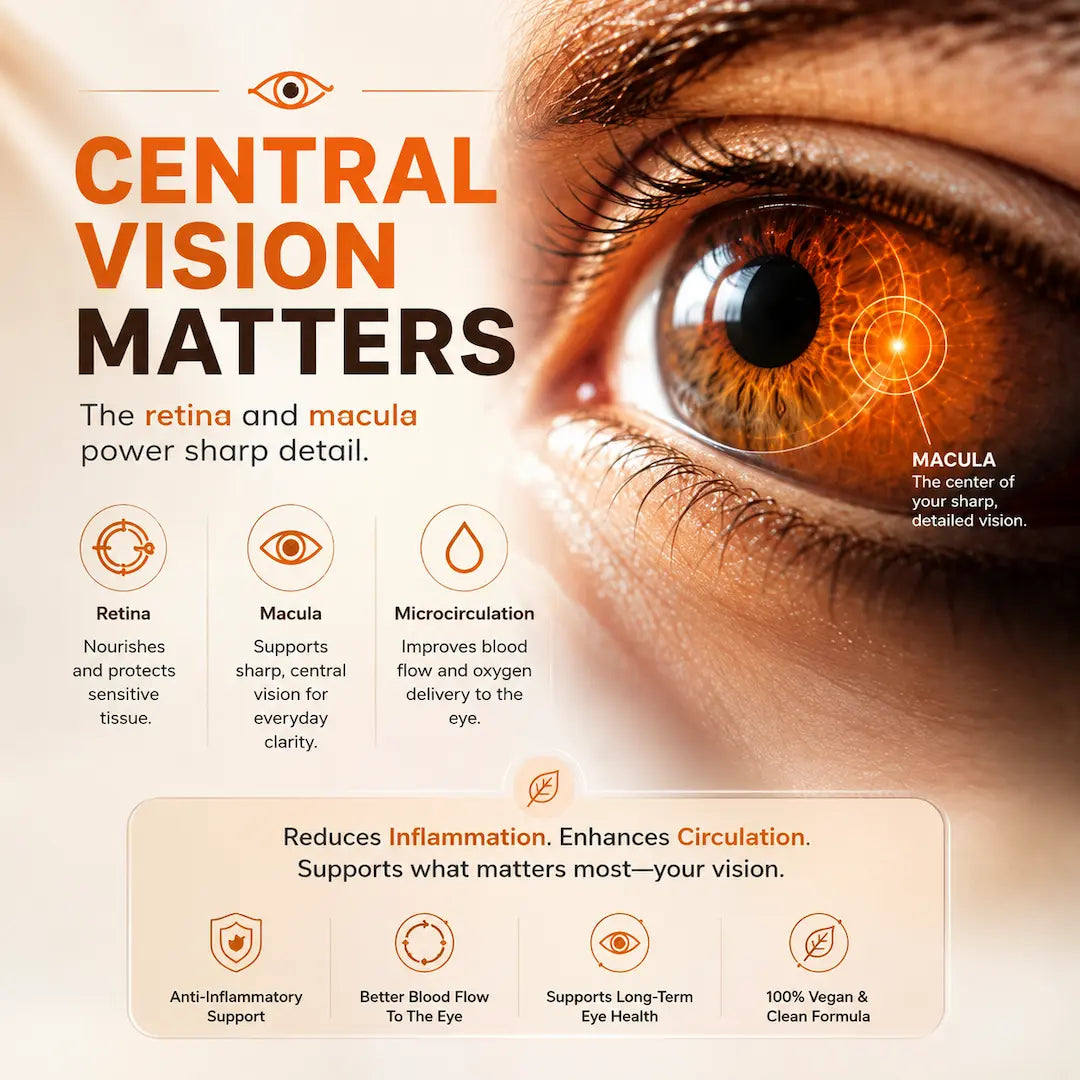Fithance Daily Eye Health Capsules – Dryness, Redness, Screen Strain, Blurry vision, Tiredness, Retinal Support | 60 Capsules | Vegan | Advanced Liqui-Pellet Capsules