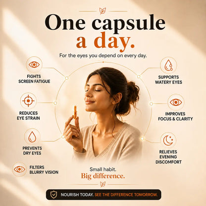 Fithance Daily Eye Health Capsules – Dryness, Redness, Screen Strain, Blurry vision, Tiredness, Retinal Support | 60 Capsules | Vegan | Advanced Liqui-Pellet Capsules