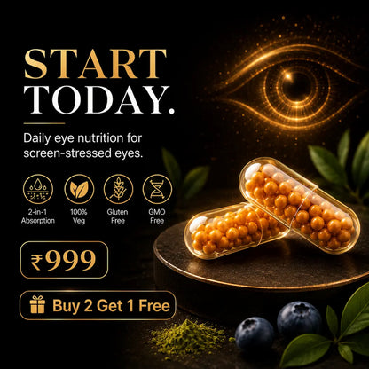 Fithance Daily Eye Health Capsules – Dryness, Redness, Screen Strain, Blurry vision, Tiredness, Retinal Support | 60 Capsules | Vegan | Advanced Liqui-Pellet Capsules