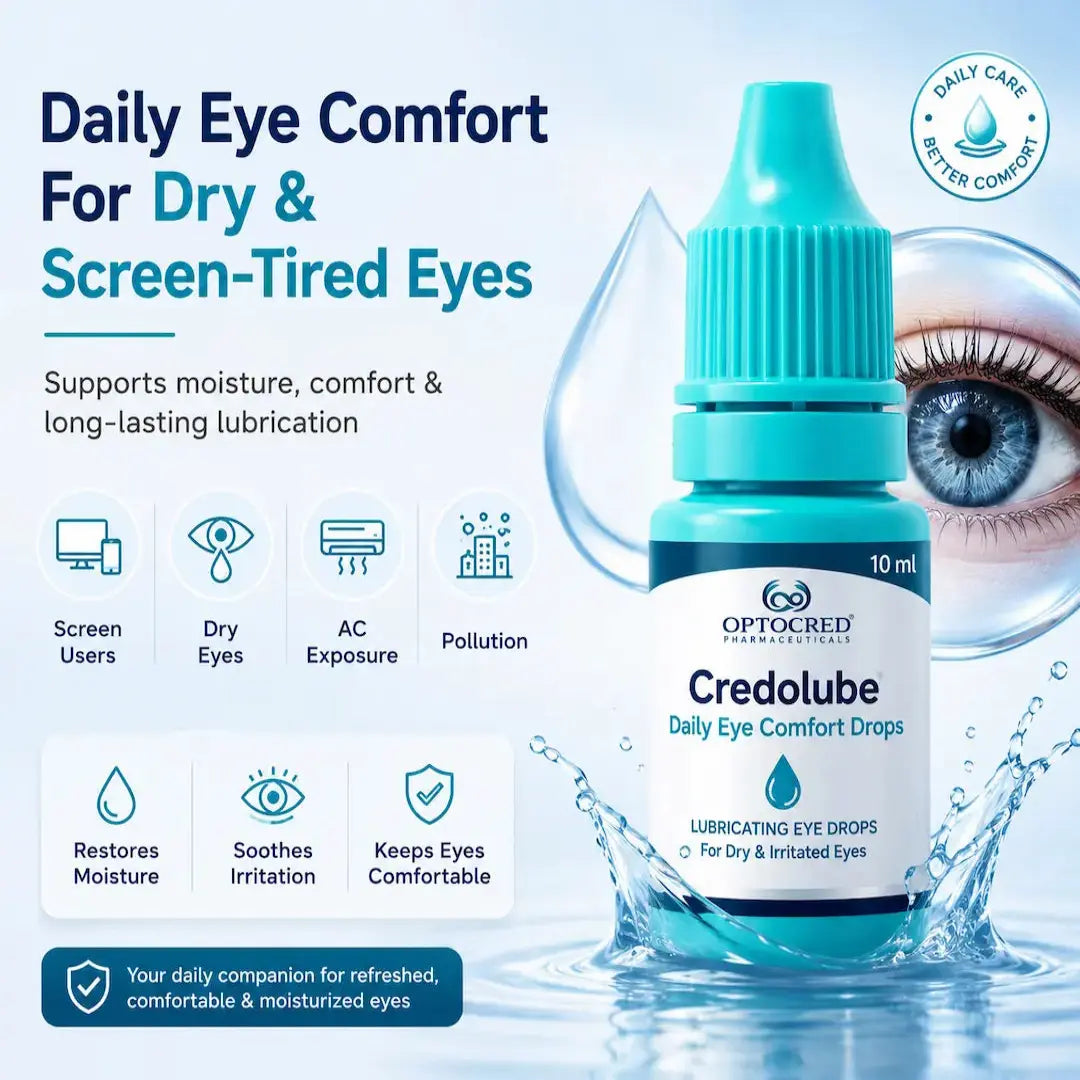 Credolube Daily Eye Comfort Drops for Dry &amp; Screen-Tired Eyes - Pack of 5 bottles
