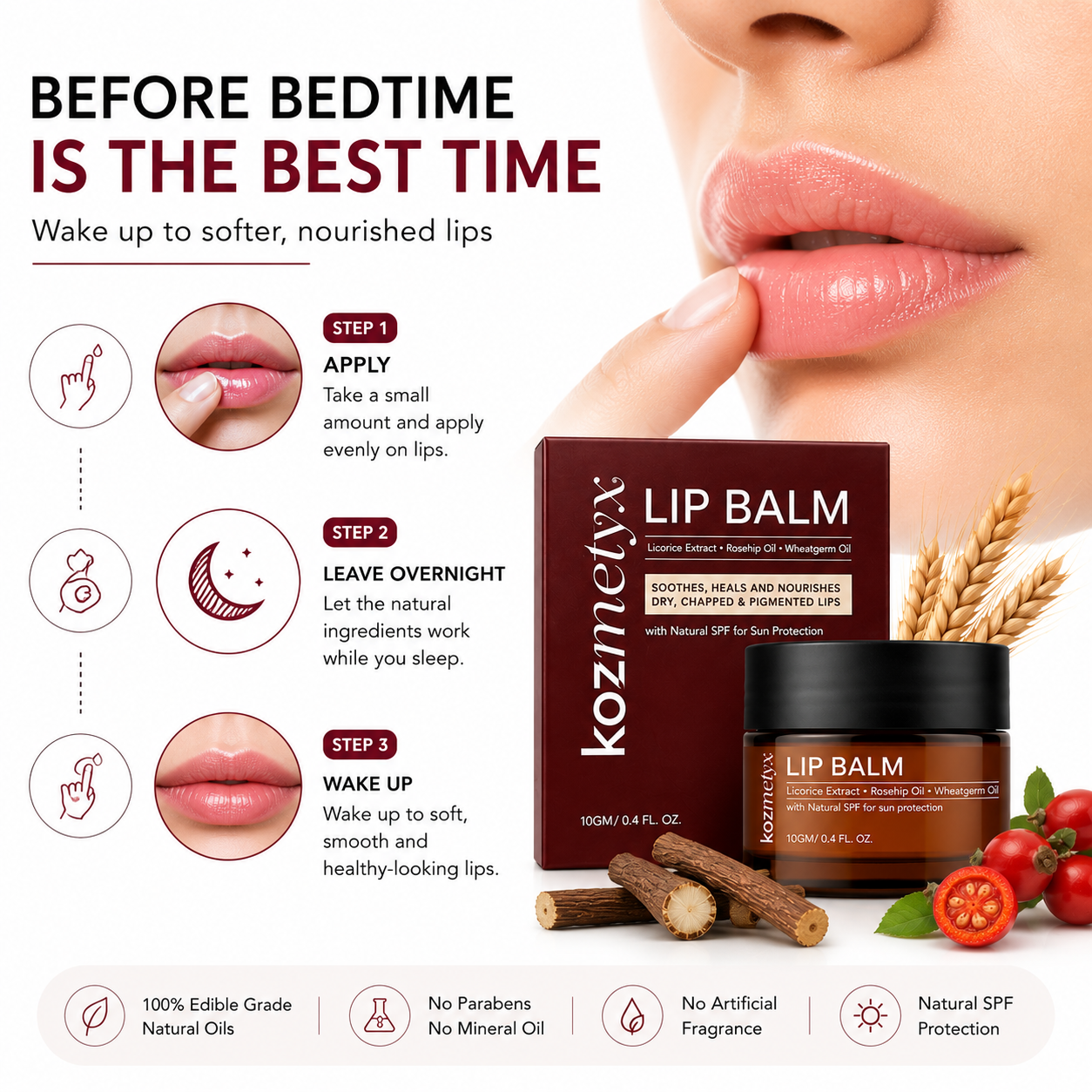 Lip Repair Balm For Pigmentation, Dryness &amp; Cracked Lips