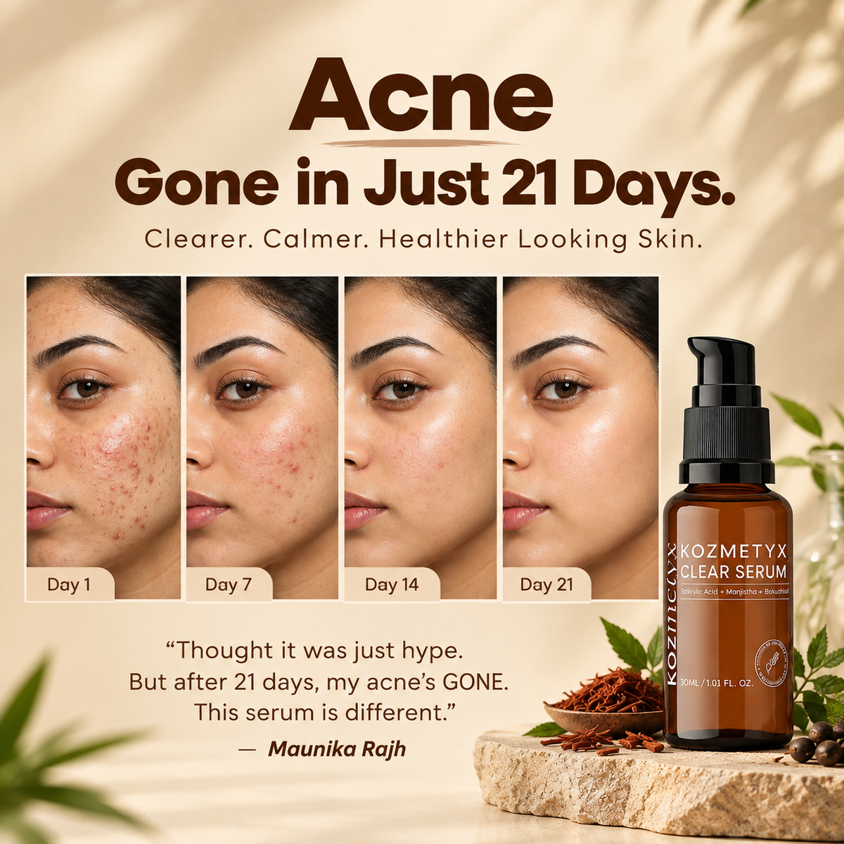 Kozmi Clear Anti-Acne &amp; Brightening Face Serum
