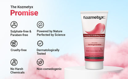 Triple Exfoliation Fruit Enzyme Polish Scrub for Smooth, Refined Skin Texture