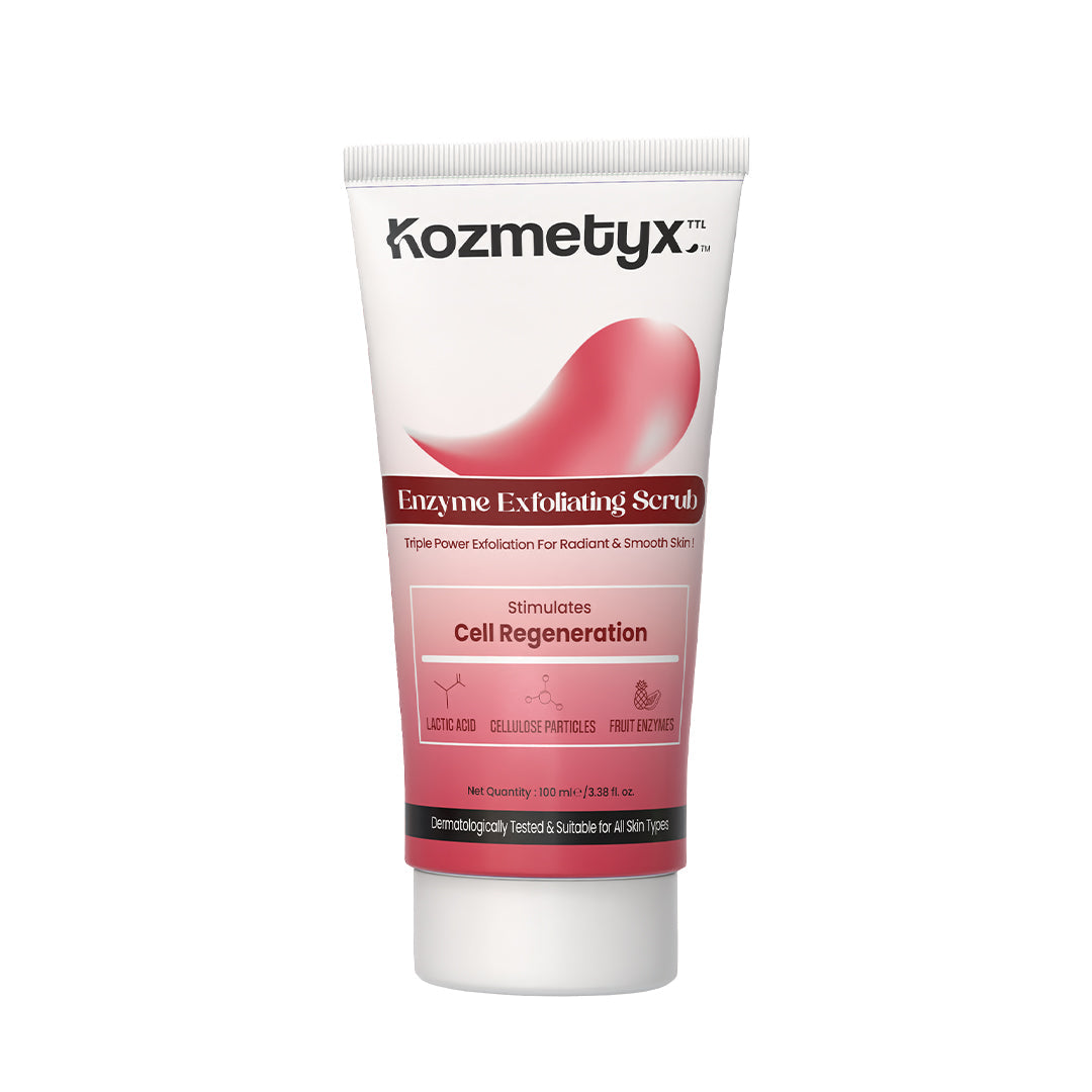 🎁 Triple Enzyme Exfoliating Scrub - Fruitzyme Peel - Treats Open Pores, Removes Dead Skin &amp; Reveals Radiant Glow - Dermatologist Tested - 100ML