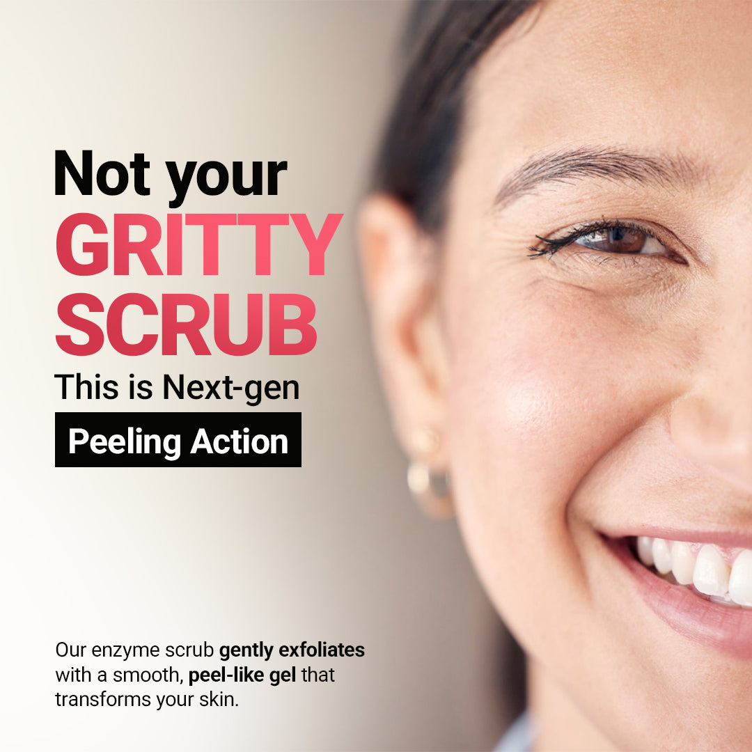 Triple Exfoliation Fruit Enzyme Polish Scrub for Smooth, Refined Skin Texture