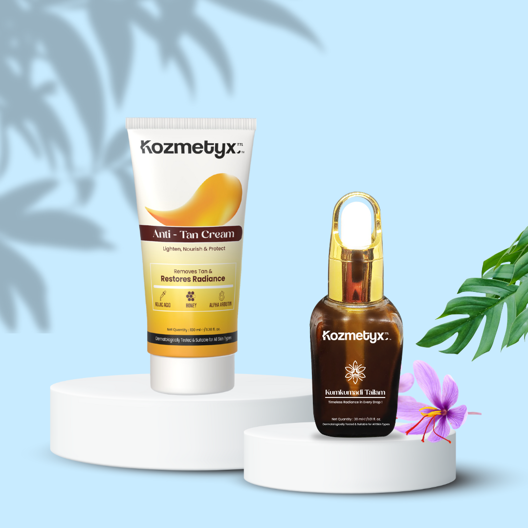 Glow Restoring Combo : Anti-Tan Cream &amp; Kumkumadi Oil